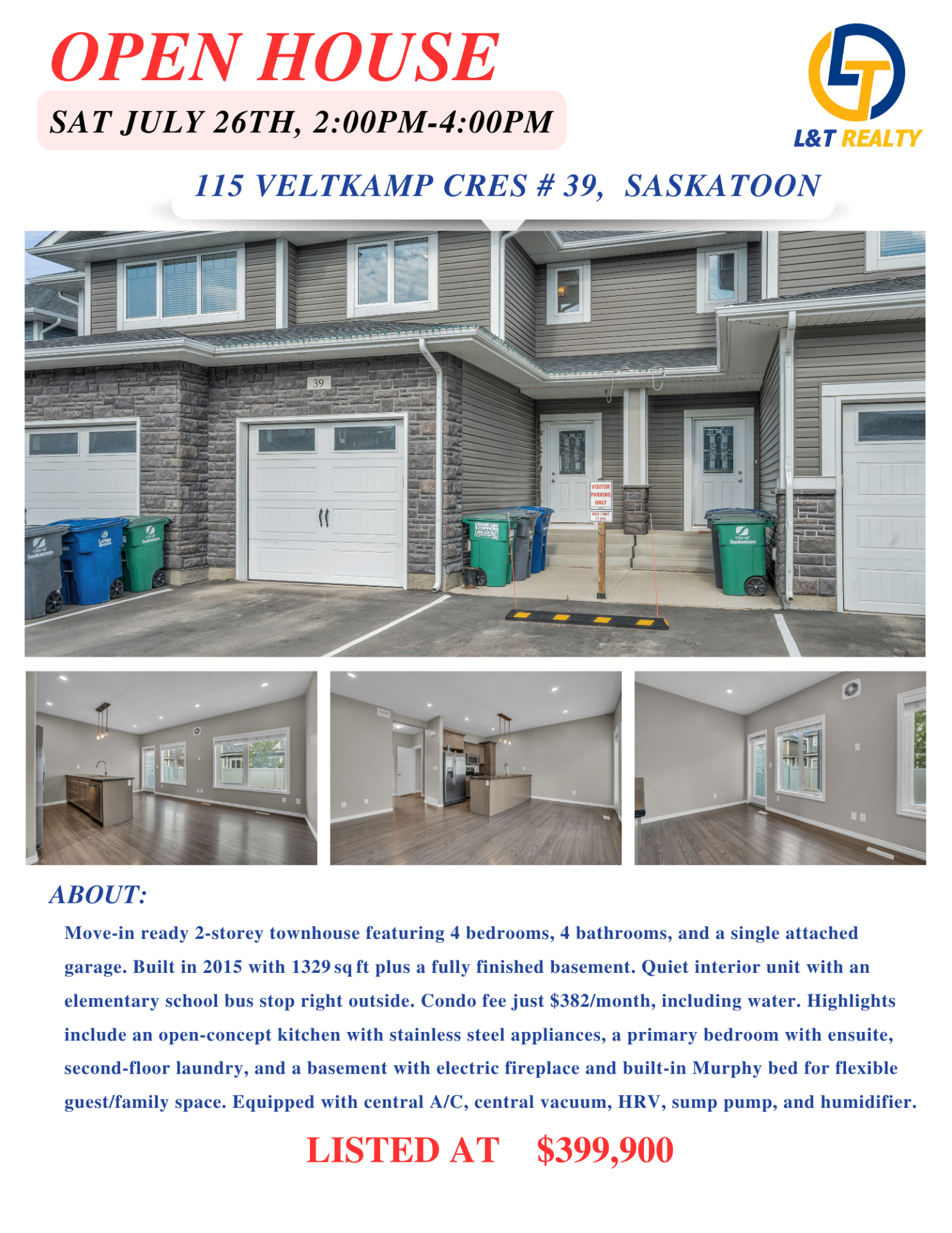 OPEN HOUSE · 石桥社区 · 本周六（7月26日下午）·双联排联合开放日！——林与唐地产 - 2